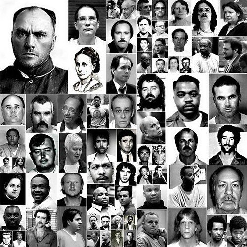 A pictorial collage of serial killers - Return of the Spider thematic image